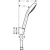 Image de Ensemble de support de douchette Hansgrohe Croma Select S Vario au design contemporain blanc/chromé