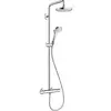 Image de Colonne de douche thermostatique avec mitigeur thermostatique HP/Combi Flexible exposé Hansgrohe Croma Select S blanc/chromé