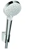 Image de Ensemble support mural et douchette Vario EcoSmart 9 l/min avec flexible de douche 160 cm blanc/chromé Crometta