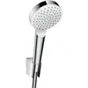 Image de Ensemble de support de douchette Hansgrohe Crometta au design contemporain blanc/chromé