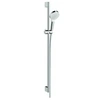 Image de Set de douche 1jet EcoSmart 9 l/min avec barre Unica'Croma 90 cm blanc/chromé Crometta