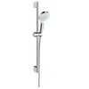 Image de Set de douche 1jet EcoSmart 9 l/min avec barre Unica'Croma 65 cm blanc/chromé Crometta