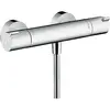 Image de Vanne de douche à mitigeur thermostatique fixe Hansgrohe Ecostat exposé chromé