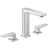 Image de Mélangeur lavabo Metropol 160 3 trous poignées manettes, bonde Push-Open chromé