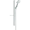 Image de Set de douche 120 3jet avec barre Unica'E 90 cm et porte-savon blanc/chromé Raindance Select S