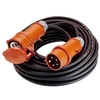 Image de - 60366 - rallonge électrique norme cee - 400 v 16 a - câble noir 10m h07rn-f 5g1,5 - extérieur ip44