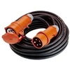 Image de - 60566 - rallonge électrique norme cee - 400 v 16 a - câble noir 10m h07rn-f5g1,5 - fiche avec inversion de phase