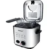 Image de Steba Mini friteuse en acier inoxydable avec set à fondue 2 en 1 - Filtre anti-odeurs - Volume de 1,2 l - 8 fourchettes à fondue en acier inoxydable - Puissante et rapide grâce à 840 W - DF 95 en occasion ou reconditionné