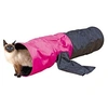 Image de Tunnel de jeu ø 30 × 115 cm pour chat et chiot coloris noir et rose