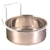 Image de Ecuelle inox avec support - 900ml - O14cm - Pour perroquet et perruche
