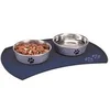 Image de Set de table en silicone - 48 x 27 cm - Bleu - Pour chien