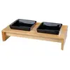 Image de Set ecuelles 36x19x7cm - 2 x 0,4l - Noir - Pour chien