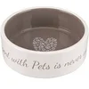 Image de Ecuelle ceramique Pets Home - 0,3 L - O 12 cm - Creme et taupe - Pour chien