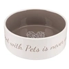 Image de Ecuelle ceramique Pets Home - 1,4 L - O 20 cm - Creme et taupe - Pour chien