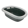 Image de Bac à litière Carlo, avec rebord 38 × 17 × 58 cm grise pour chat - - TR-40121