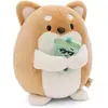 Image de Peluche chien avec bubble tea dans un coffret cadeau Nici Hiro Marron 16 cm 61152