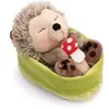 Image de Peluche hérisson avec champignon dormant dans un panier Nici Marron 12 cm 61583
