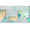 Image de Bois maison de poupée salle de bains moderne 17-Piece