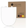 Image de Abattant WC forme en D en duroplast blanc avec frein de chute ALMA