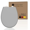 Image de Abattant WC ovale en duroplast gris avec frein de chute ALMA