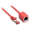 Image de Good Connections RNS - Câble d'extension de patch - RJ-45 (M) pour RJ-45 (F) - 3 m - SFTP, PiMF - CAT 6 - moulé, sans crochet - rouge