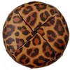 Image de Carte de 2 boutons Recyclé cuir à queue 18mm motif léopard -(...) - Marron