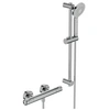 Image de Ensemble de douche thermostatique Ceratherm T50 Barre 60 Douchette ronde 11 cm 3 jets Chrome