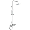 Image de Colonne de douche thermostatique Ceratherm T50 Pomme de tête 20 cm Douchette 11 cm 3 jets Avec tablett
