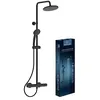 Image de Ideal Standard Ceratherm T25 Système de douche, douche à effet pluie économe en eau avec douchette à main 1 fonction et protection anti-brûlure, hauteur réglable   Noir Mat (315 x 489,5 x 1030 mm) en occasion ou reconditionné