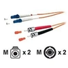 Image de equip - Cordon de raccordement - LC multi-mode (M) pour ST multi-mode (M) - 5 m - fibre optique - 50 / 125 microns - gris