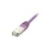 Image de equip - Cordon de raccordement - RJ-45 (M) pour RJ-45 (M) - 2 m - Paire torsadée blindée (SSTP) - CAT 6 - sans halogène, moulé, bloqué - violet