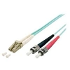 Image de equip - Cordon de raccordement - LC multi-mode (M) pour ST multi-mode (M) - 1 m - fibre optique - duplex - 50 / 125 microns - OM3 - turquoise