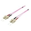 Image de equip Pro - Cordon de raccordement - SC multi-mode (M) pour SC multi-mode (M) - 0.5 m - fibre optique - duplex - 50 / 125 microns - OM4 - sans