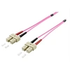 Image de equip Pro - Cordon de raccordement - SC multi-mode (M) pour SC multi-mode (M) - 3 m - fibre optique - duplex - 50 / 125 microns - OM4 - violet