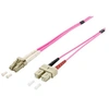 Image de equip Pro - Cordon de raccordement - SC multi-mode (M) pour LC multi-mode (M) - 3 m - fibre optique - duplex - 50 / 125 microns - OM4 - sans halogène