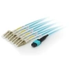 Image de equip Pro - Cordon de raccordement - LC multi-mode (M) pour MTP multimode (F) - 20 m - fibre optique - 50 / 125 microns - OM4 - turquoise