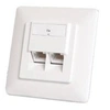 Image de DN-9001-N - Prise - montable sur mur - CAT 5e - STP - RJ-45 X 2 - RAL 9010