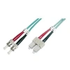 Image de - Cordon de raccordement - ST multi-mode (M) pour SC multi-mode (M) - 2 m - fibre optique - duplex - 50 / 125 microns - OM3 - turquoise