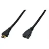Image de ASSMANN HDMI High Speed - Câble d'extension HDMI avec Ethernet - HDMI femelle pour HDMI mâle - 5 m - triple blindage - noir