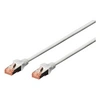 Image de RJ45 Câble réseau, câble patch CAT 6 S/FTP 0.50 m gris sans halogène, torsadé par paire, avec cliquet dencastrement, ignifuge