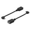 Image de ASSMANN - Adaptateur USB - USB (F) pour Micro-USB de type B (M) - USB 2.0 OTG - 20 cm - moulé, connecteur à 90 ° - noir