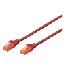 Image de RJ45 Câble réseau, câble patch CAT 6 U/UTP 1.00 m rouge torsadé par paire