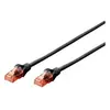 Image de RJ45 Câble réseau, câble patch CAT 6 U/UTP 3.00 m noir torsadé par paire