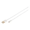 Image de - Câble Lightning - Lightning mâle pour USB mâle - 1 m - double blindage - blanc - moulé
