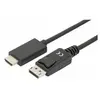 Image de ASSMANN - Câble adaptateur - DisplayPort mâle verrouillage pour HDMI mâle - 1 m - triple blindage - noir - moulé, support 4K, bouton-pression