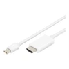 Image de ASSMANN - Câble adaptateur - Mini DisplayPort mâle pour HDMI mâle - 2 m - triple blindage - blanc - moulé, support 4K