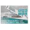 Image de DA-90424 - Support pour ordinateur portable - USB-C - avec concentrateur USB 5 ports - 10" - 17"