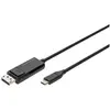 Image de - Câble adaptateur - 24 pin USB-C (M) pour DisplayPort (M) - DisplayPort 1.4 - 2 m - moulé, support 2K, bi-directionnel, support 8K30Hz (7680 x