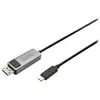 Image de - Câble adaptateur - DisplayPort (M) pour 24 pin USB-C (M) - DisplayPort 1.4 - 1 m - bloqué, bi-directionnel, support 8K30Hz (7680 x 4320), support