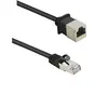 Image de - Rallonge de câble réseau - RJ-45 (M) pour RJ-45 (F) - 5 m - paire torsadée écrantée (F/UTP) - CAT 5e - moulé, sans crochet - noir